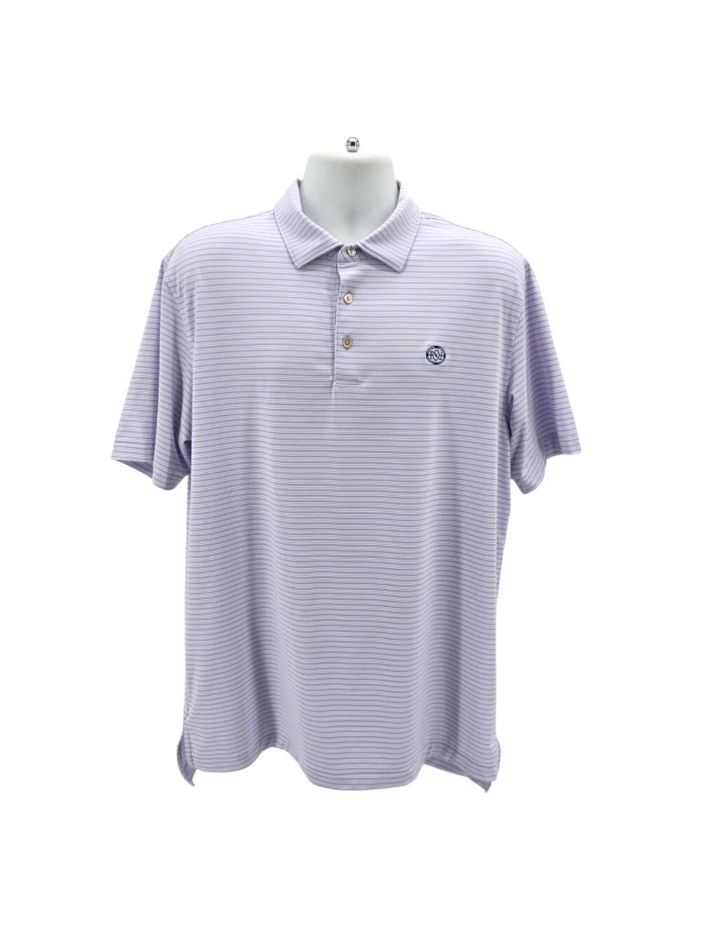 Peter Millar Summer Comfort Mens Large Polo Shirt Red Sky Golf Club Purple White